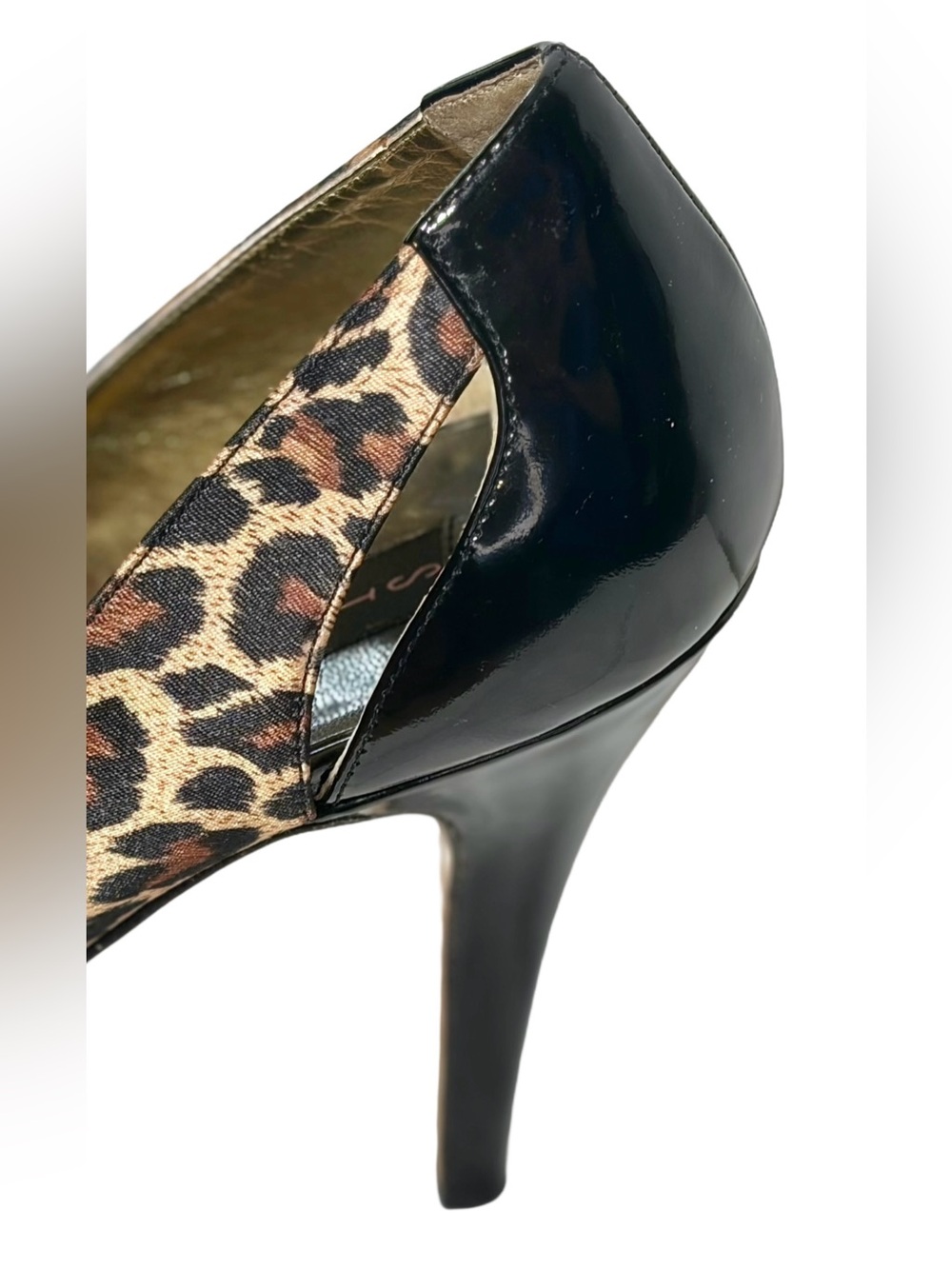 Steve Madden Revue Leopard Print Peep-Toe Platform Heels, 10M, 4 3/4 Inch Heels - Picture 8 of 15